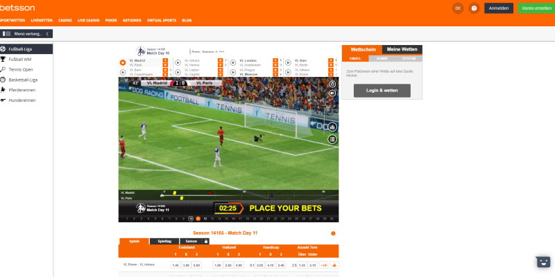 Betsson Virtual Sports