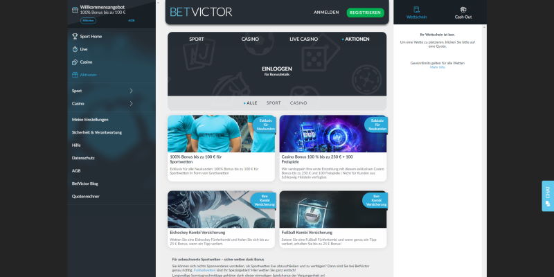 BetVictor Willkommensangebot