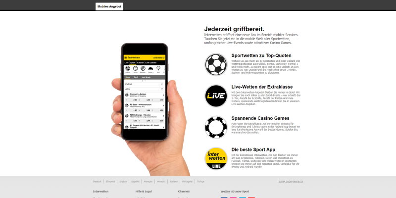 Interwetten Mobile App