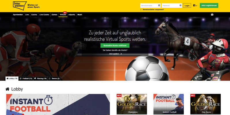 Interwetten Virtuelle Sportwetten