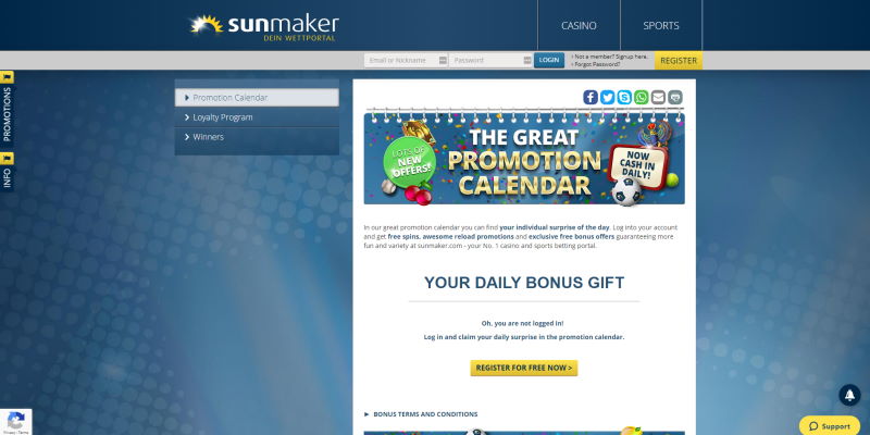 Sunmaker Neukundenbonus