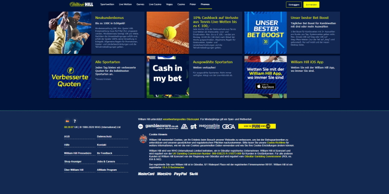 William Hill Angebote