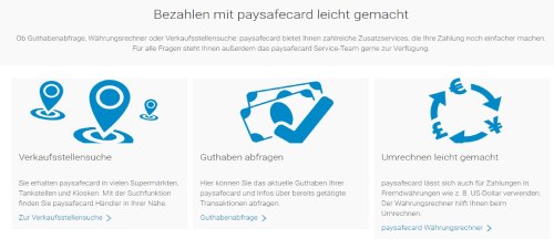 Paysafecard Dienstleistungen