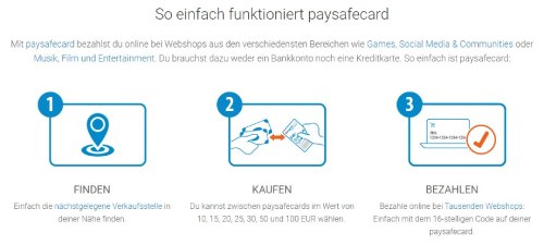 Paysafecard Startseite